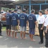 Pelaku ilegal logging saat diamankan di Mapolres Kuningan