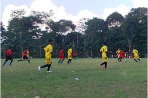 Turnamen sepakbola yang digelar Karang Taruna Kelurahan Cipari.