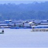 Petani jaring apung (Japung) di Waduk Darma.