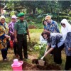 salah seorang anggota SIKIB saat menanam pohon di kawasan Waduk Darma.