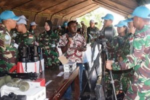 COE Bukavu Kongo saat berkunjung ke Satgas TNI RDB 