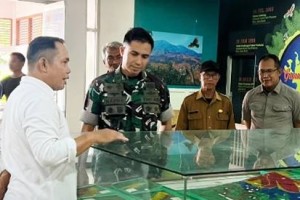 Dandim 0615 Kuningan saat mengunjungi kantor BTNGC.